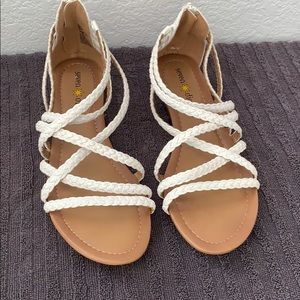 White sandals